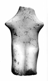 Main side of a protocycladic marble idol