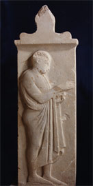 Classical grave stele with representation of a man