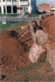 Restoration works at the tholos tomb