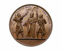 Medal of Palaion Patron Germanos with the reprasentation of the declaration of the Greek Revolution at Kalavryta (March 25, 1821)