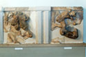 Two of the treasury metopes with Heracles