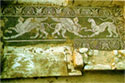 Sphinxes and panthers, detail of a mosaic floor