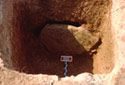 Rock-cut tomb of the prehistoric necropolis