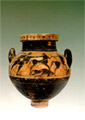 Funeral black figured amphora