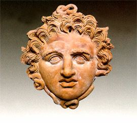 Terracotta gorgoneion, patr of architectural decoration
