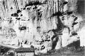 Old photograph of hermitages and of the church of Doupiani