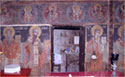Wall paintings on the north wall of the sanctuary