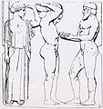 Sketch of the fourth metope of the temple's pronaos: Atlas