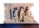 Sculptural group with Buddha and disciples