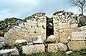 The Gate of the south-west round tower (tower C). View from the internal. In first level, the supporting wall.