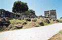 View of the isodomic fortification wall and the later tower