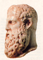 Marmor head, probably of Zeus, that was found at Dion