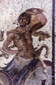 Detail of the mosaic floor from the Dionysos villa at Dion with representation a Sea-Centaur