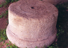 View of the column base