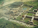 Aerial photography of the east area at Dion with the Dionysos villa