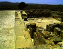 View in the central peristyle court of the new palace at Phaistos