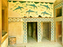 Splendid frescoe from the Knosos palace with dolphins representation