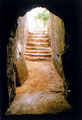 View of a grave from inside to the entrance