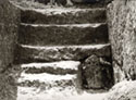 Necropolis at Armenoi, the steps of the dromos and the crypt of grave 129