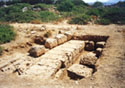 Foundations of harbour buildings at Phalasarna