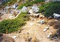 Foundation of a building and the cistern at ancient Phalasarna