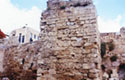 Sifaka street. Byzantine Wallon the site of the Wall of the ancient acropolis of Kasteli. It includes numerous architectural members from ancient buildings of the city.