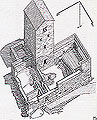 Sketched representation of the tower