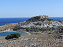 View of the settlement and the acropolis of Lindos