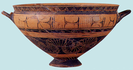 View of Vroulia-type kylix