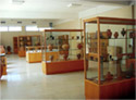 View of ceramic showcases