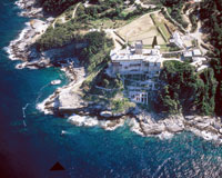 Aerial view of the Monastery of Stavronikita