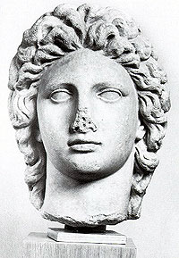 Marble head of Alexander the Great