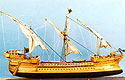 Model of a Byzantine corvette, the main warship of Byzantium