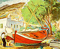 G. Velissaridis, "The red caique", oils, 45x50 cm.