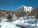 The sheltered temple during the winter. SW view.