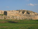 The upper acropolis and the west rampart from the west