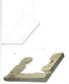 The bottom of the throne of the mycenean megaron and its sketch representation
